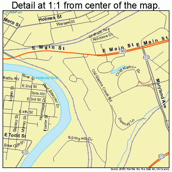 Frankfort Kentucky Street Map 2128900 Frankfort Kentucky Street Map 2128900