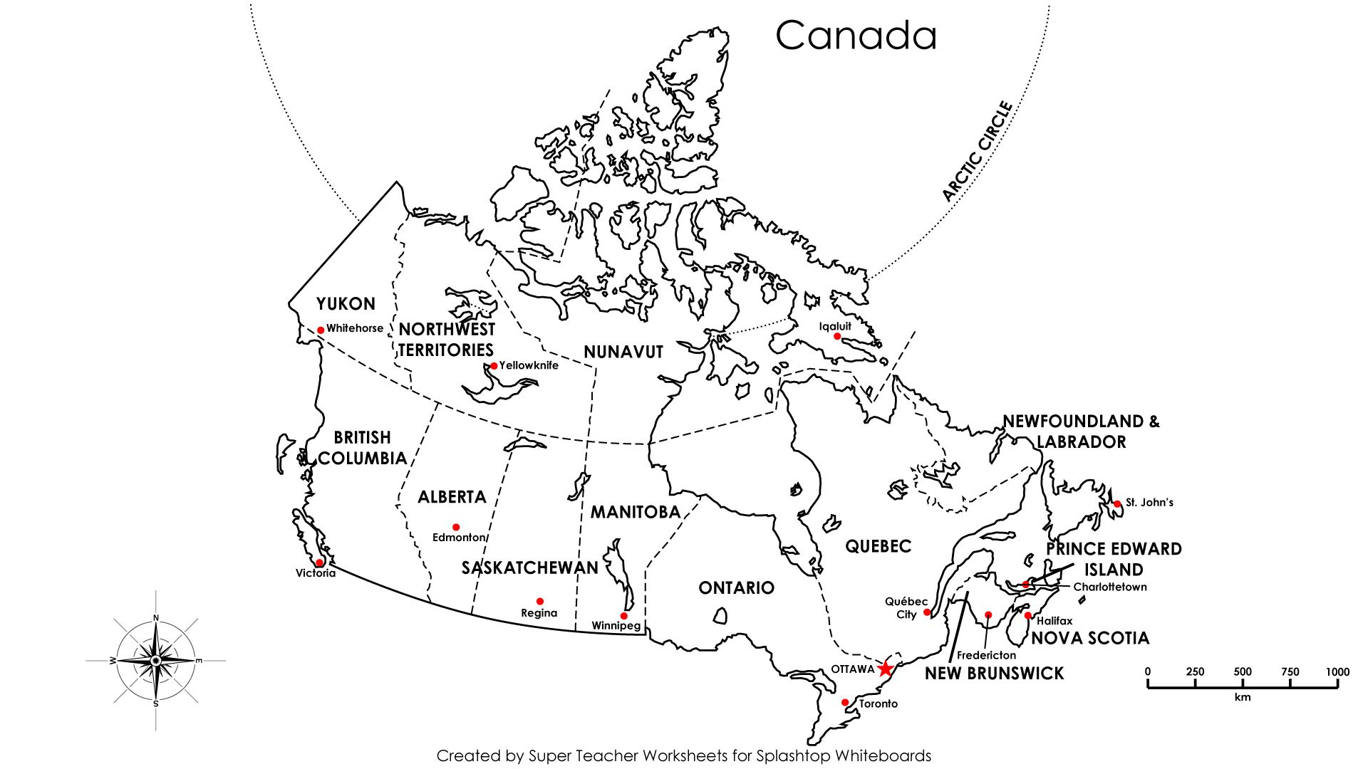 Free Printable Map Of Canada Worksheet Printable Worksheets