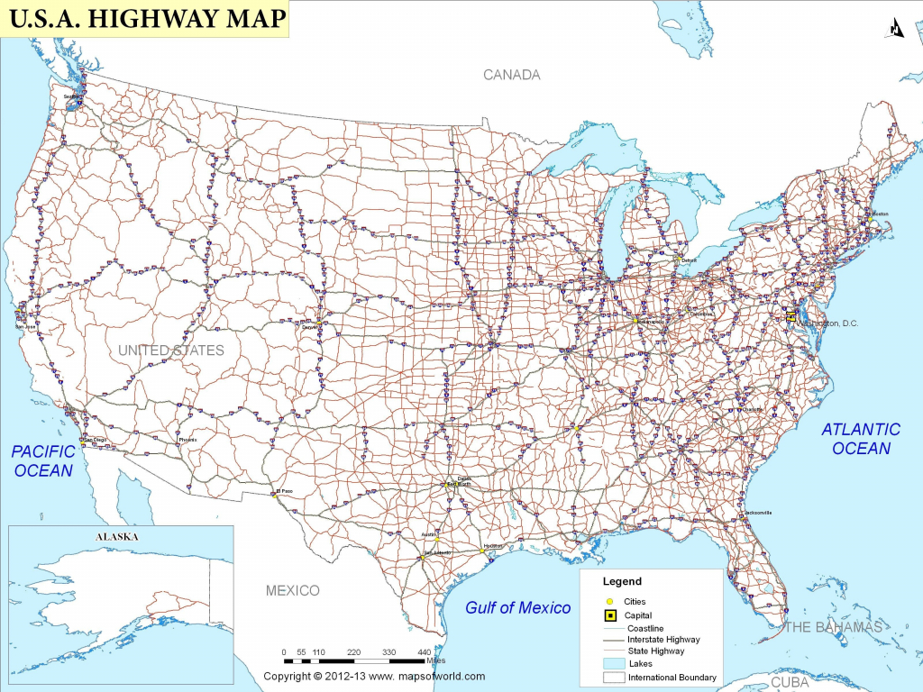 Free Printable Road Map Of The United States Printable Free Printable Road Map Of The United States Printable