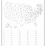 Free Printable United States Map Quiz And Worksheet 1