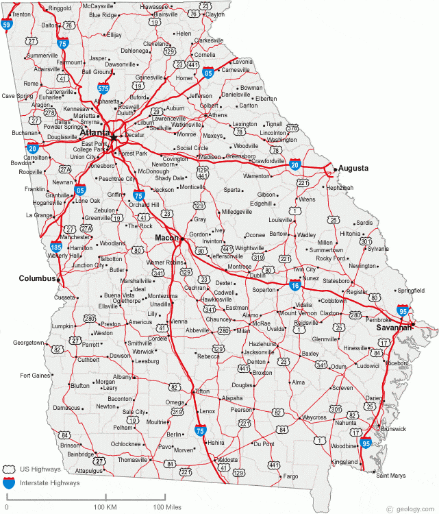 Ga Road Map With Cities Yahoo Image Search Results 