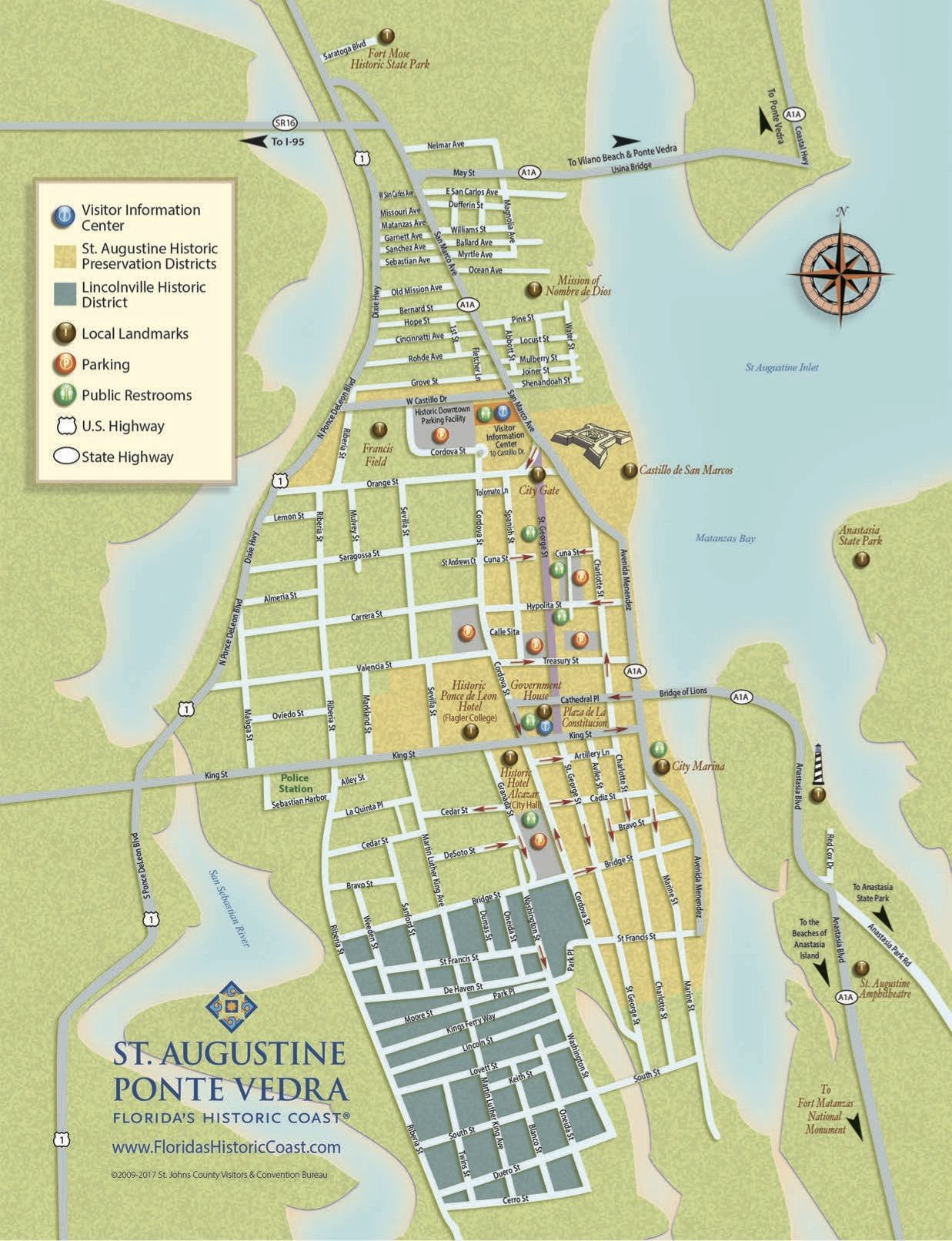 Get To Know Downtown St Augustine With Our Printable Maps 