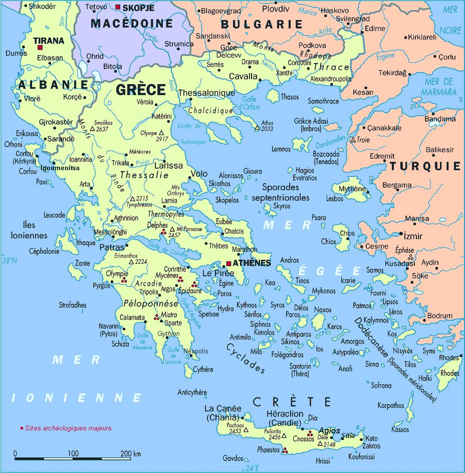 Greece Islands Map Map Of Greece With Islands Southern 