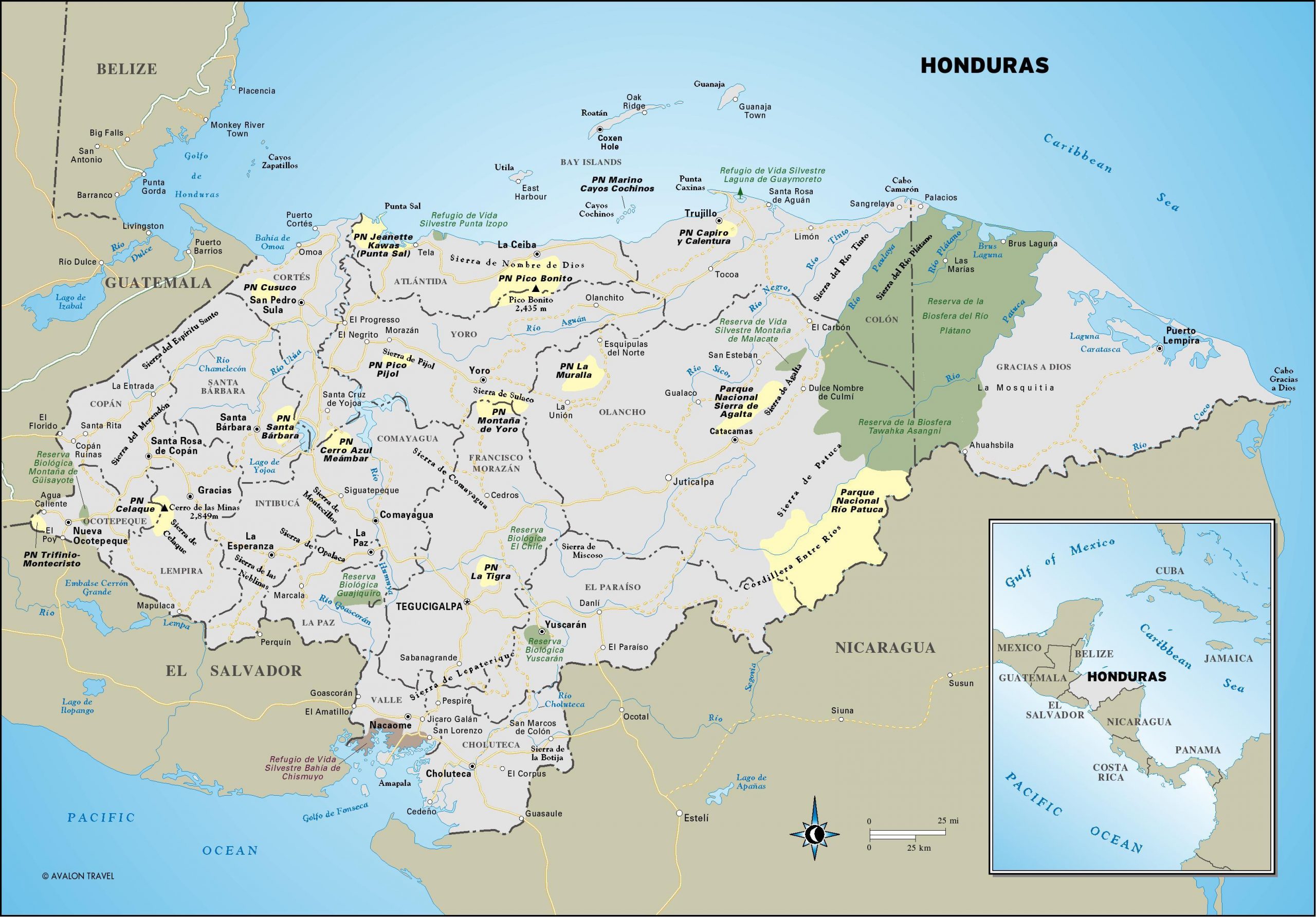 Honduras Map A Map Of Honduras Central America Americas 