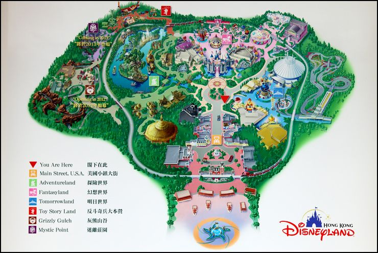 Hong Kong Disney Map Disneyland Map Hong Kong