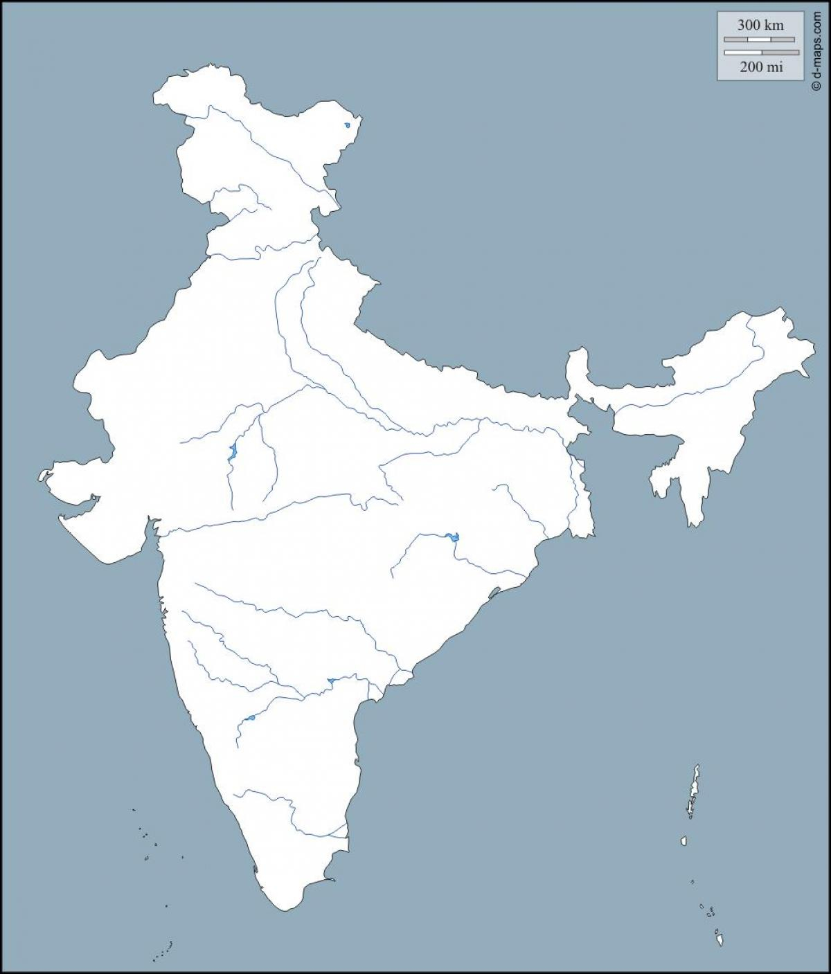 India River Map Outline India River Outline Map 