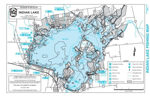 Indian Lake Depth Map Calendrier 2021