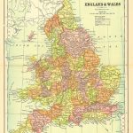 Items Similar To Vintage Map Of England And Wales A