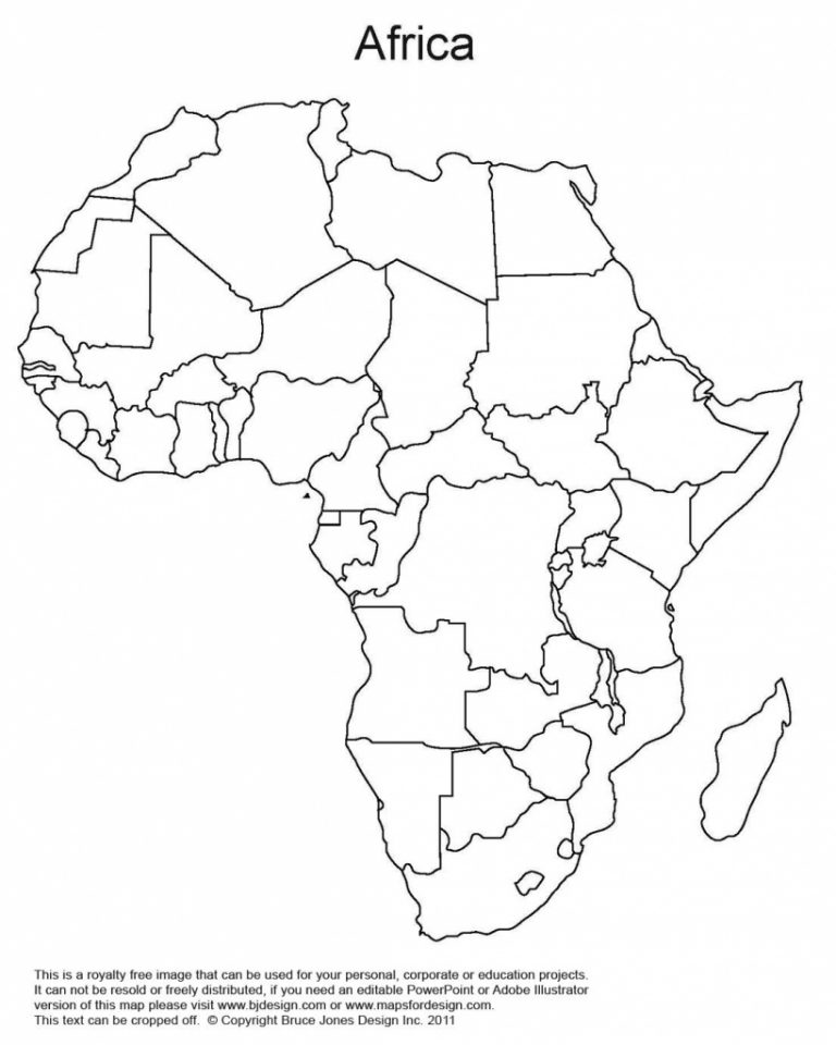 Labeled Africa Map Printable Blank Map Of Africa Political