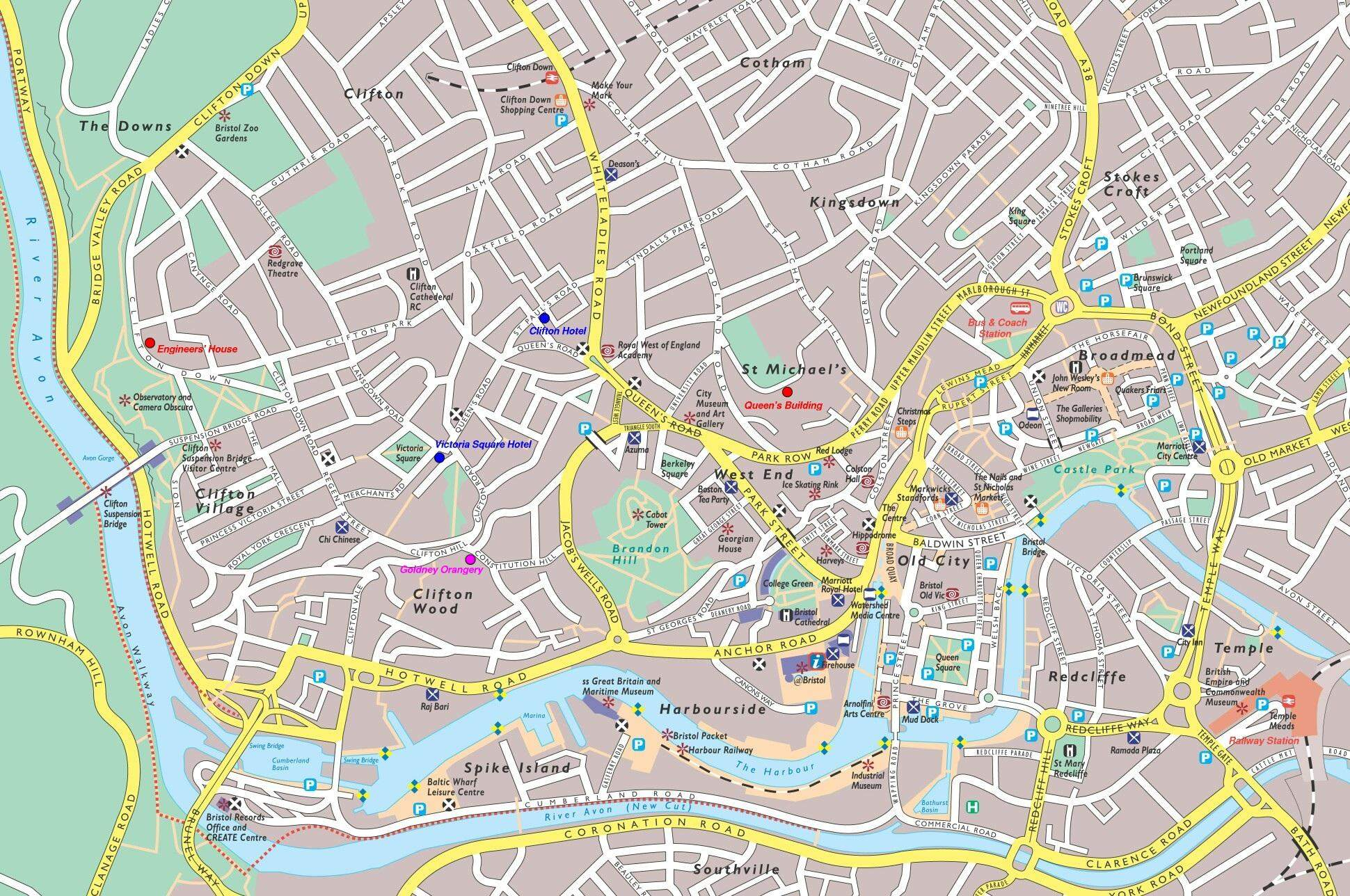 Large Bristol Maps For Free Download And Print High 