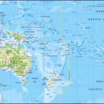 Large Detailed Physical Map Of Australia And Oceania With