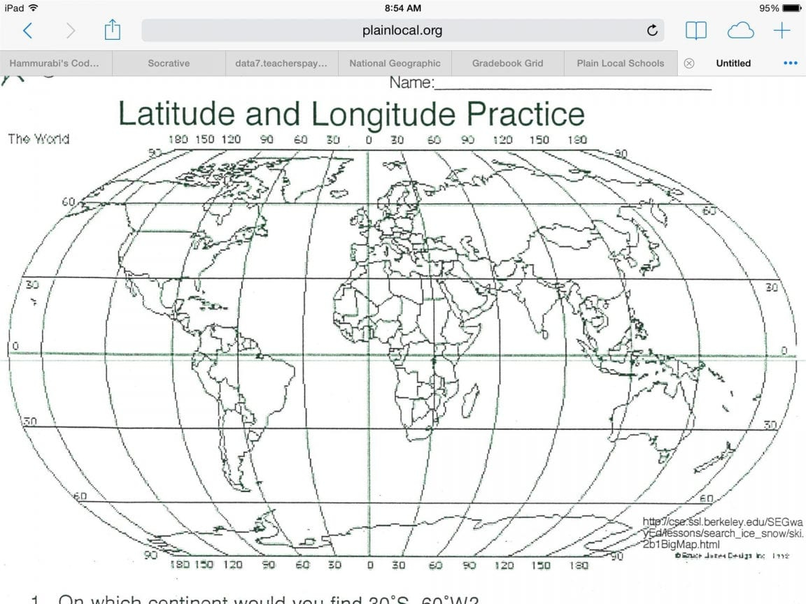 Latitude Longitude Printable Worksheets 68 Images In Db 