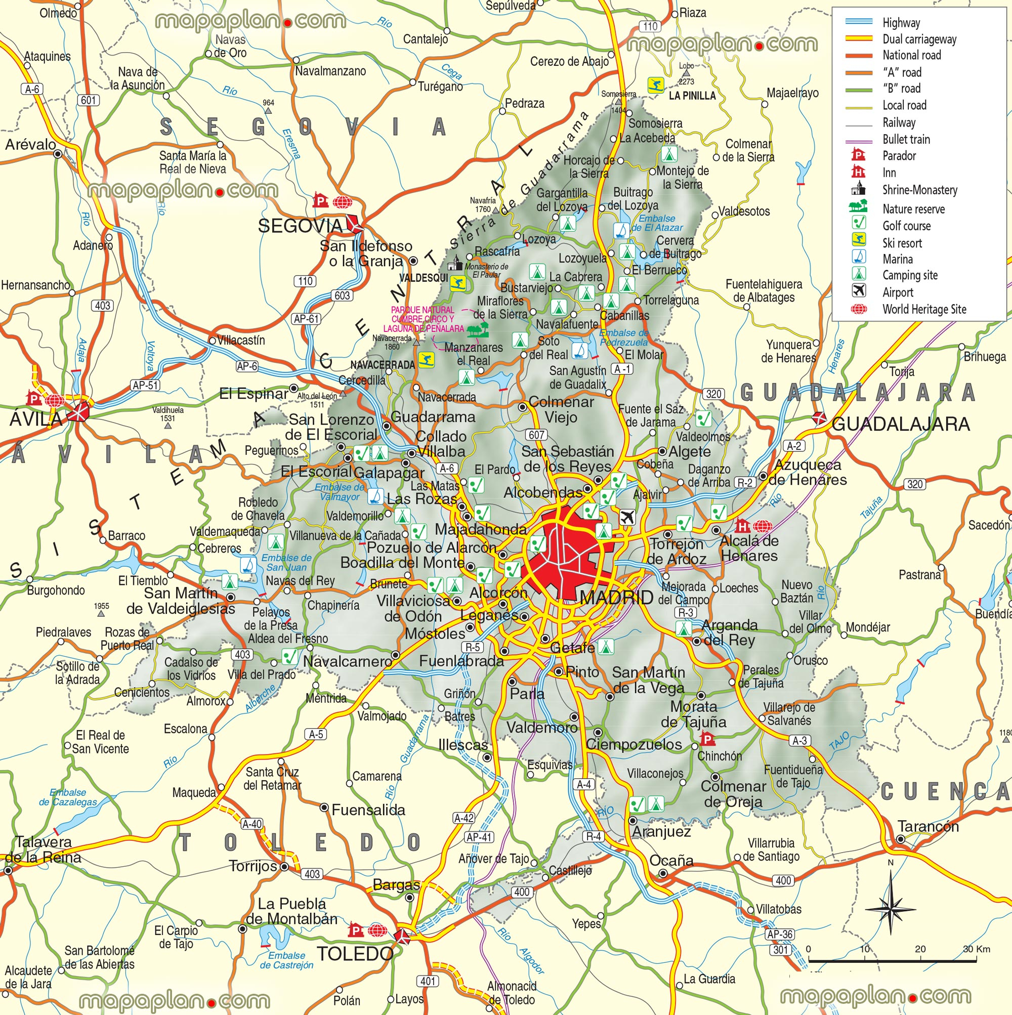 Madrid Map Driving Guide Urban Navigation Directions Madrid Map Driving Guide Urban Navigation Directions