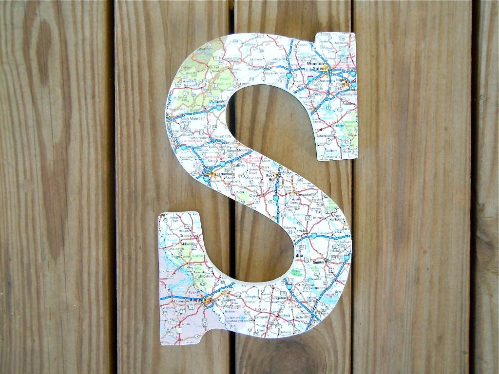 Map Letter 3D Map Letters Map Covered Letter Alphabet