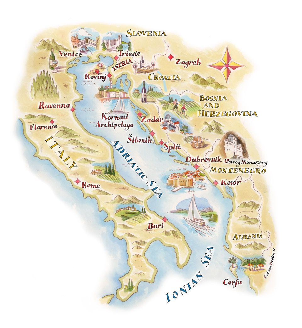 Map Of Italy And Croatia Share Map