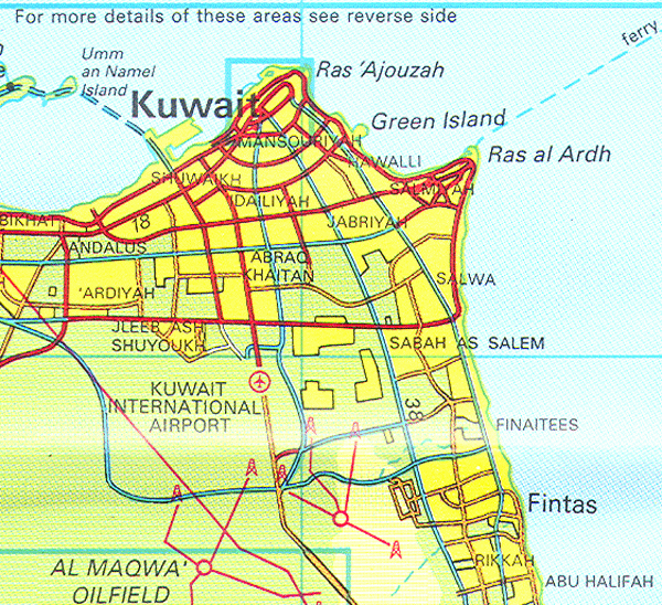 Map Of Kuwait City TravelsMaps Com