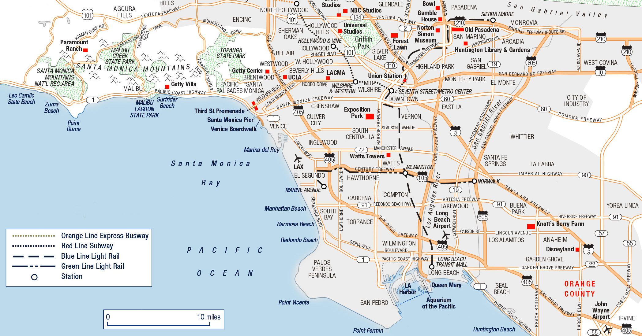 Map Of Los Angeles Of Delightfully Different Neighborhoods 