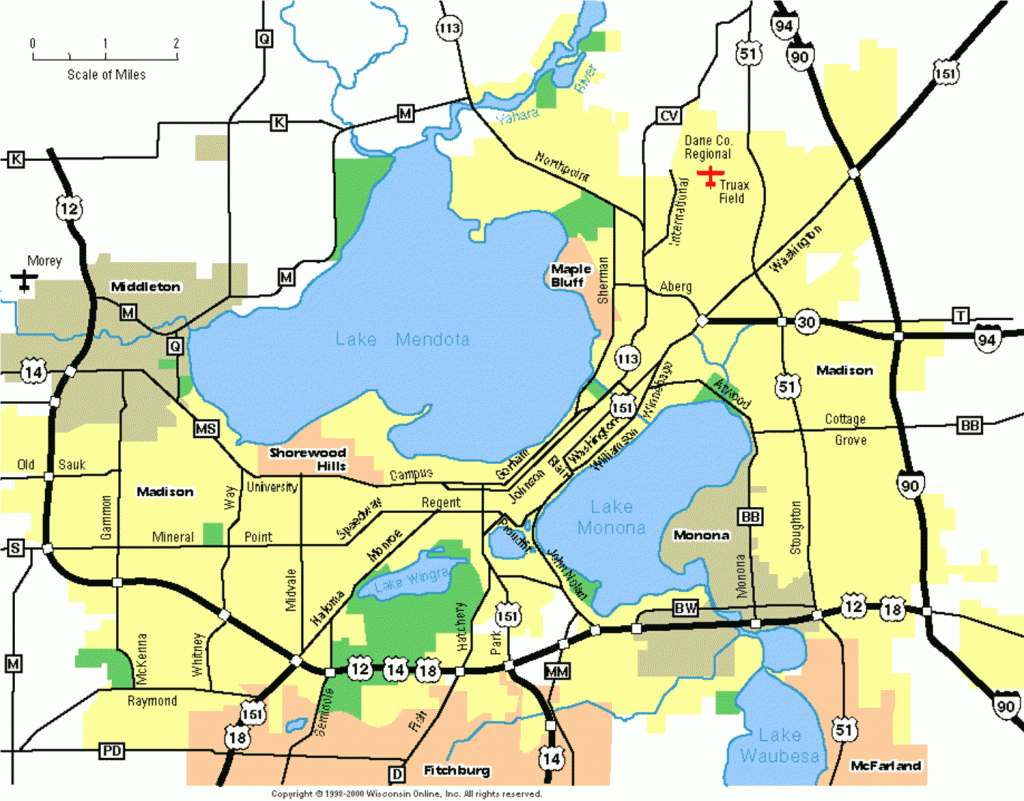 Map Of Madison Wisconsin TravelsMaps Com