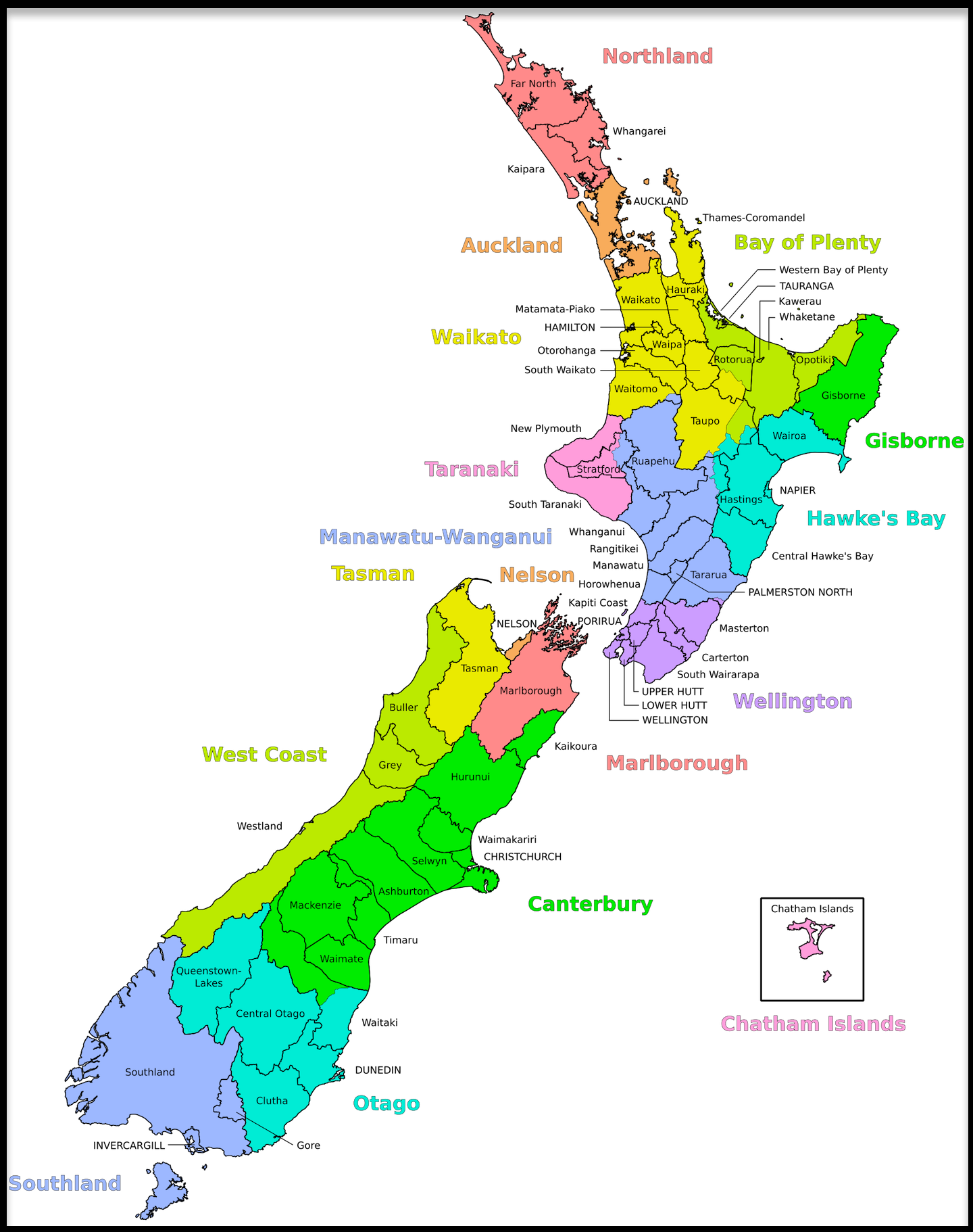 Map Of New Zealand And Hundreds More Free Printable Map Of New Zealand And Hundreds More Free Printable