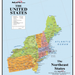 Map Of Northeast Region Us Usa With Refrence States
