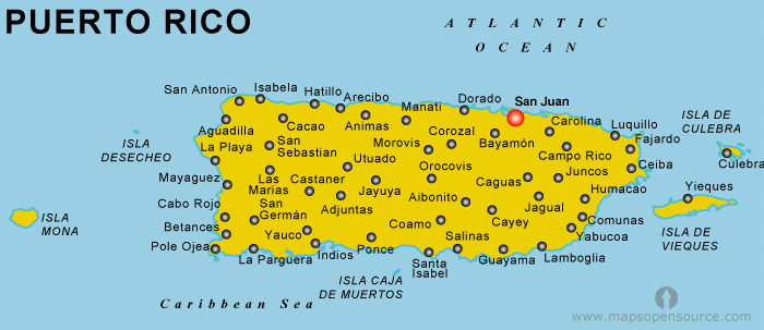 Map Of Puerto Rico Free ToursMaps