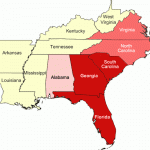 Map Of The Southeast Region Of The United States