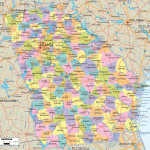 Map Of The State Of Georgia Map Includes Cities Towns