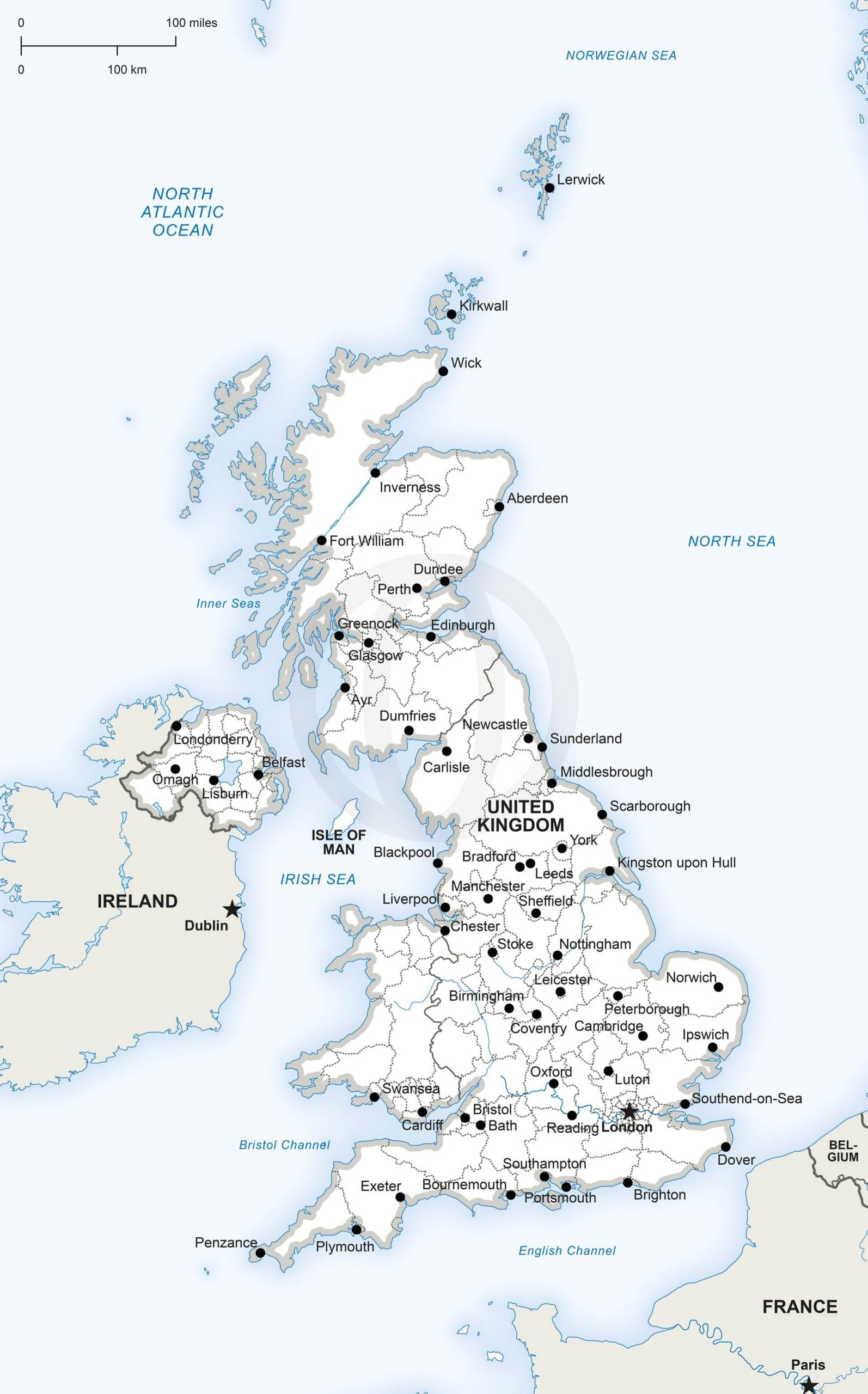 Map Of United Kingdom Political Map Vector World Map 