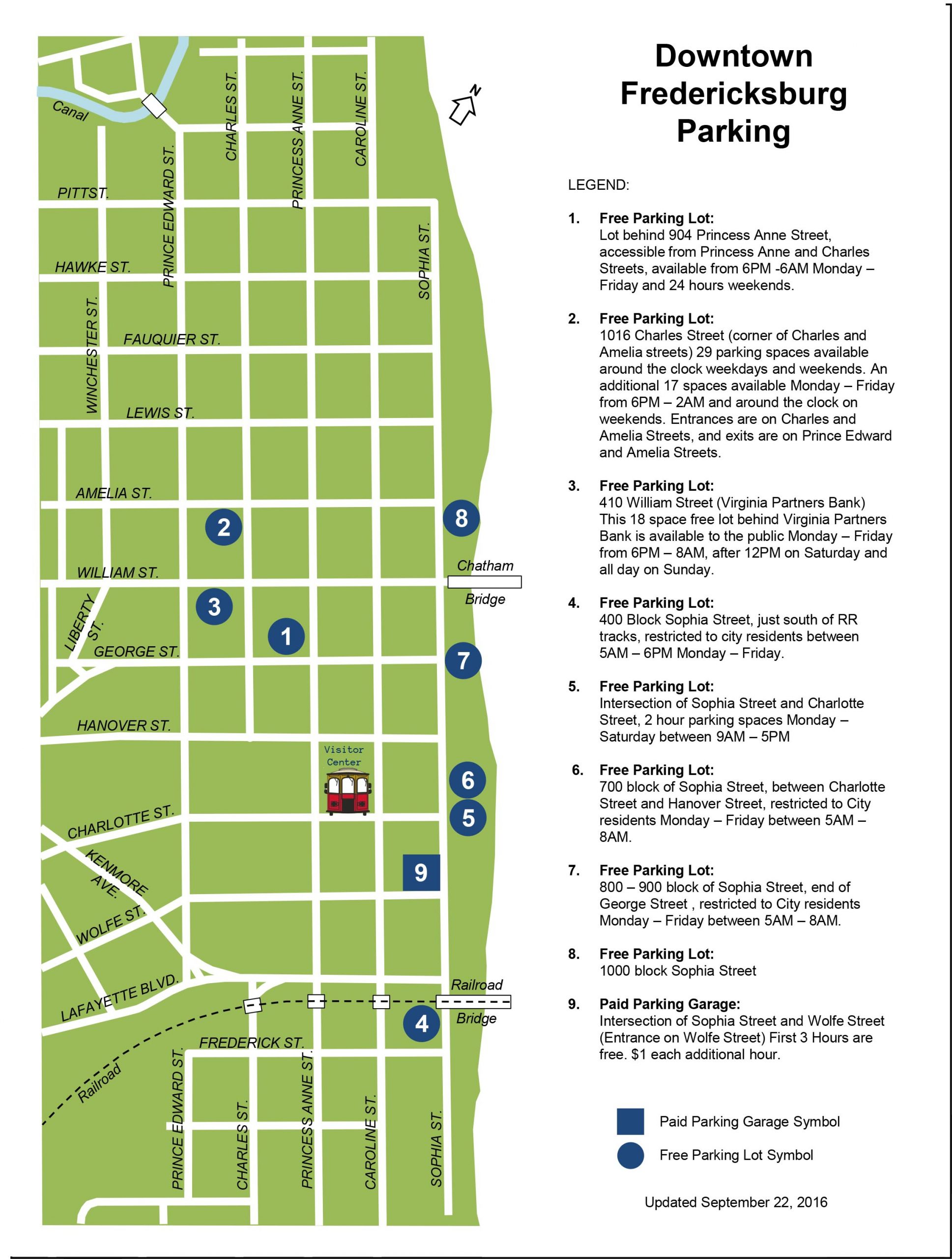 Map Trolley Tours Of Fredericksburg