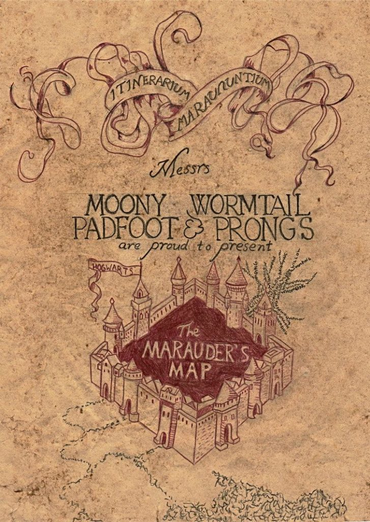 Marauder s Map Harry Potter Marauders Map Harry 