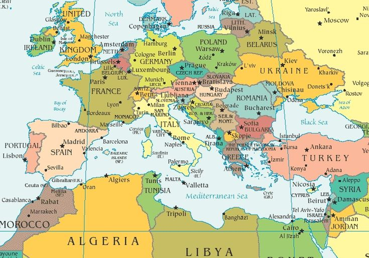 Mediterranean Countries Map Mediterranean Map