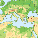 Mediterranean Physical Map 1 blank Map Quiz Game