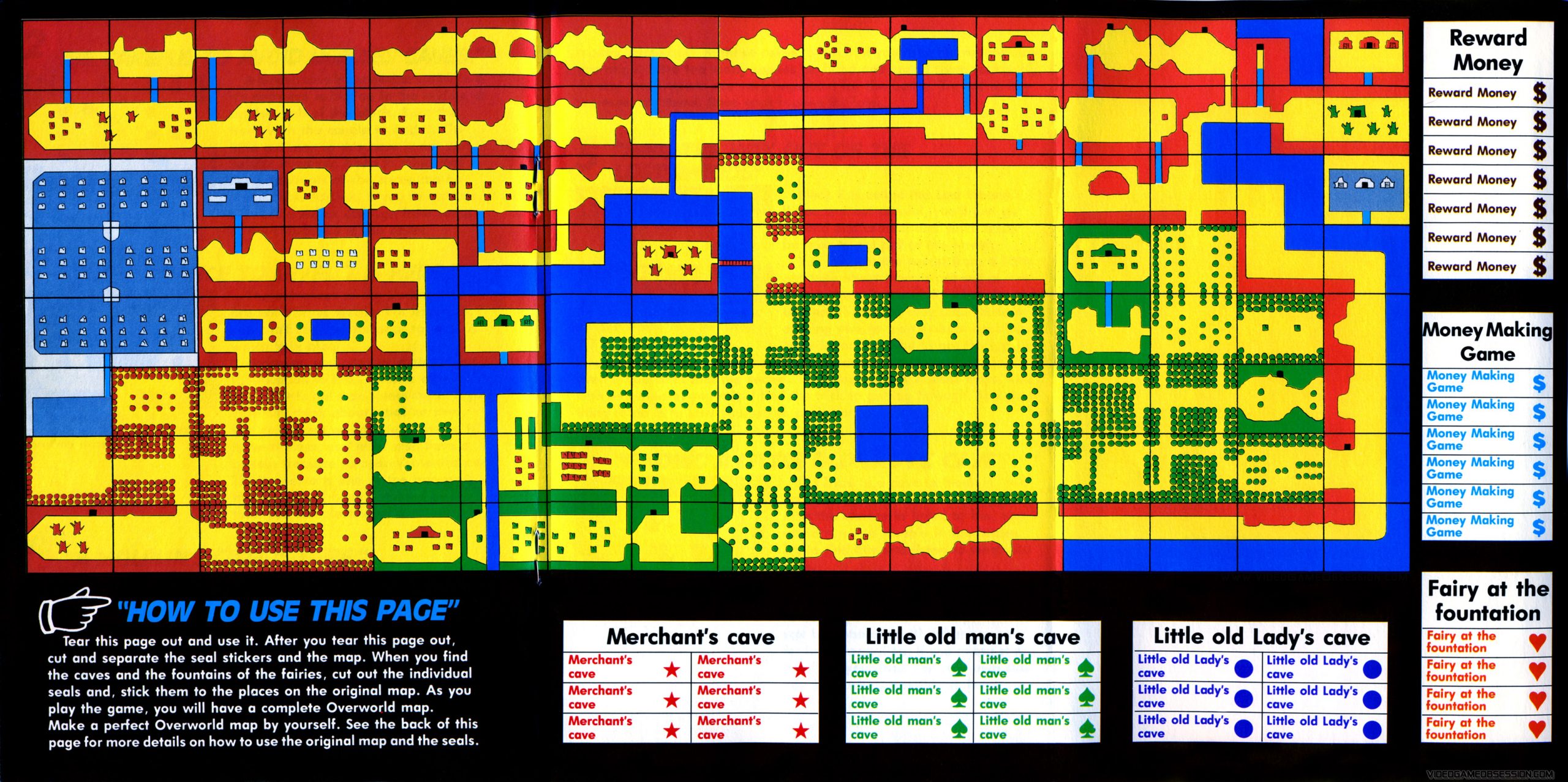 Nes Zelda World Map