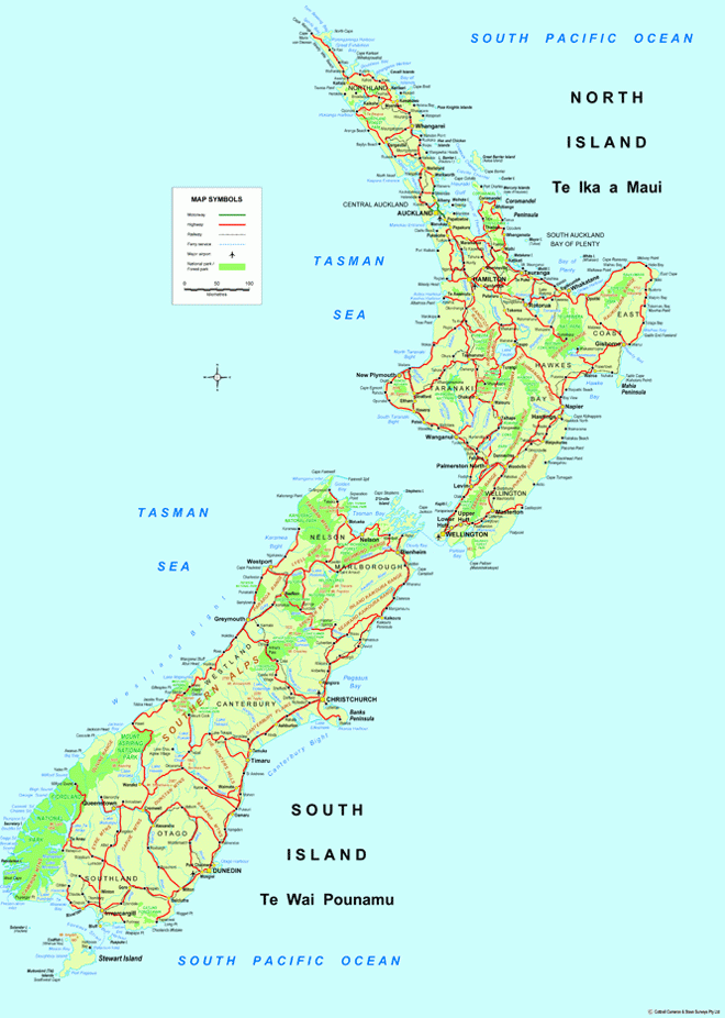 New Zealand Map Printable ToursMaps New Zealand Map Printable ToursMaps