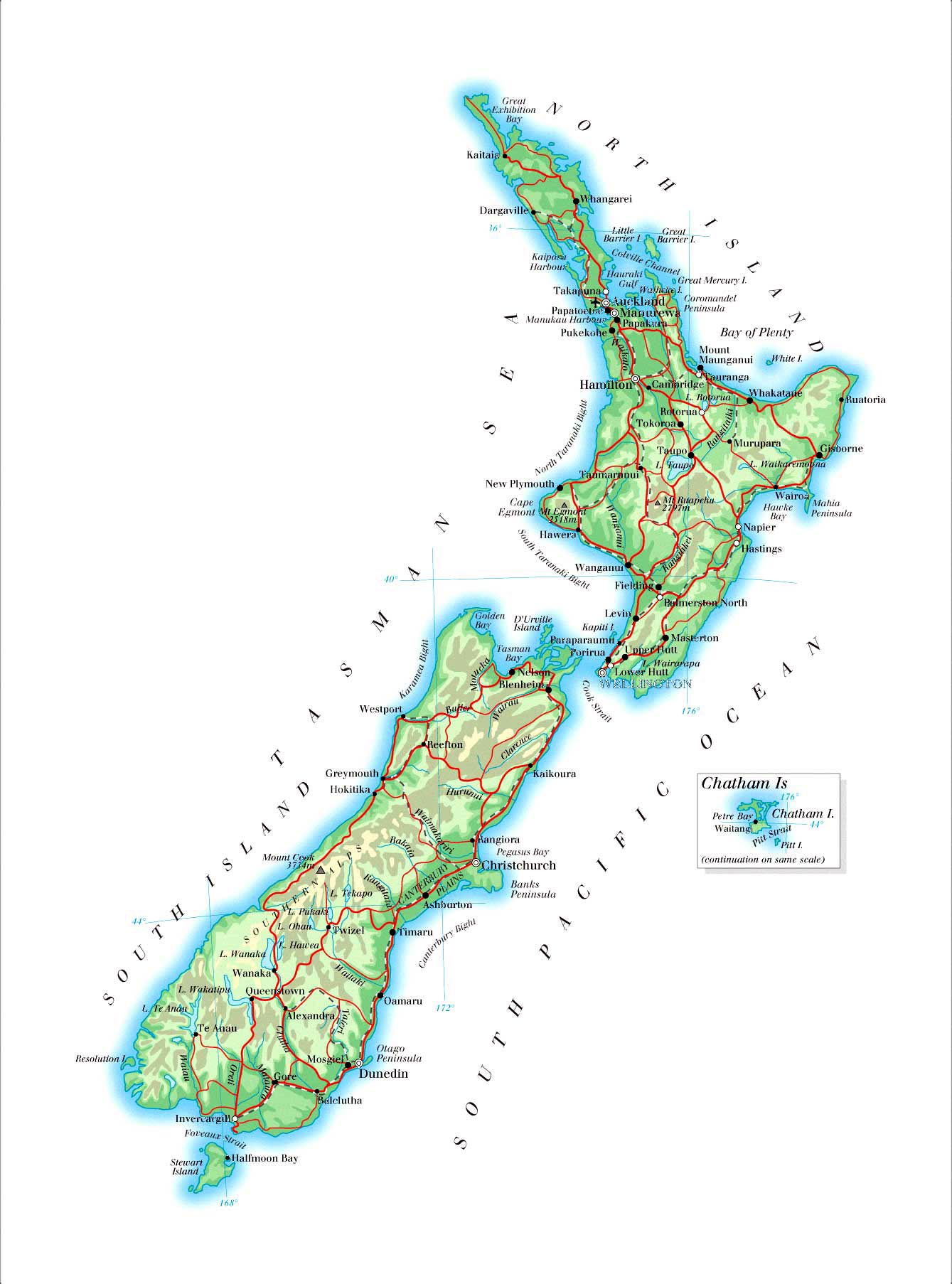 New Zealand Maps Printable Maps Of New Zealand For Download New Zealand Maps Printable Maps Of New Zealand For Download
