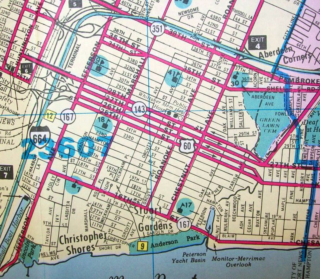 Newport News VA 1994 Map By Dolph Map Co Davecito 