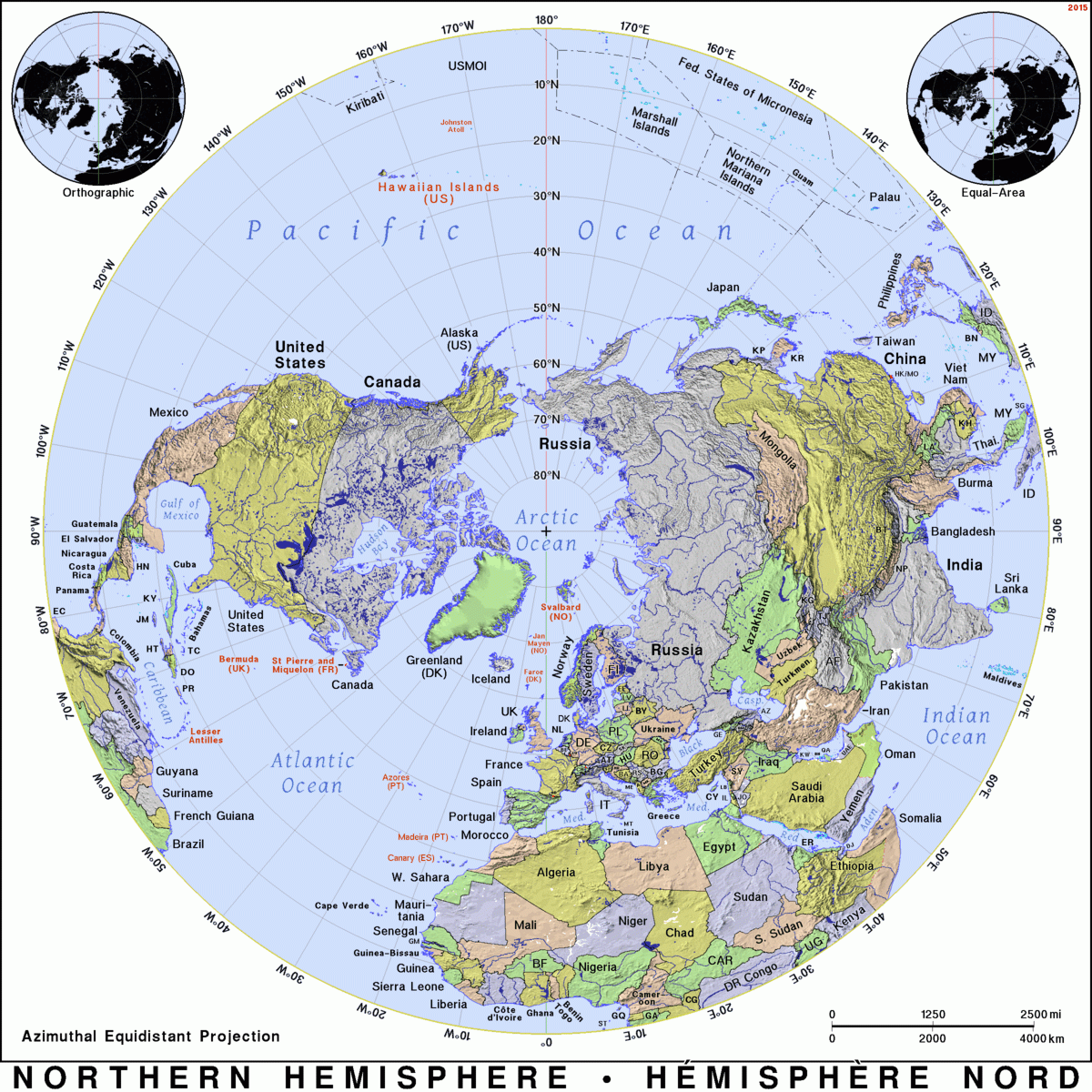 Northern Hemisphere Public Domain Maps By PAT The Free 