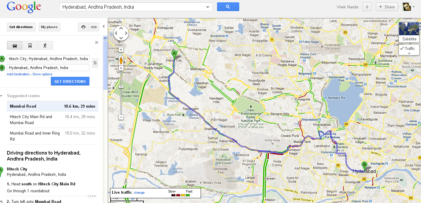 NOW GOOGLE MAPS OFFER NAVIGATION AND LIVE TRAFFIC DATA FOR 