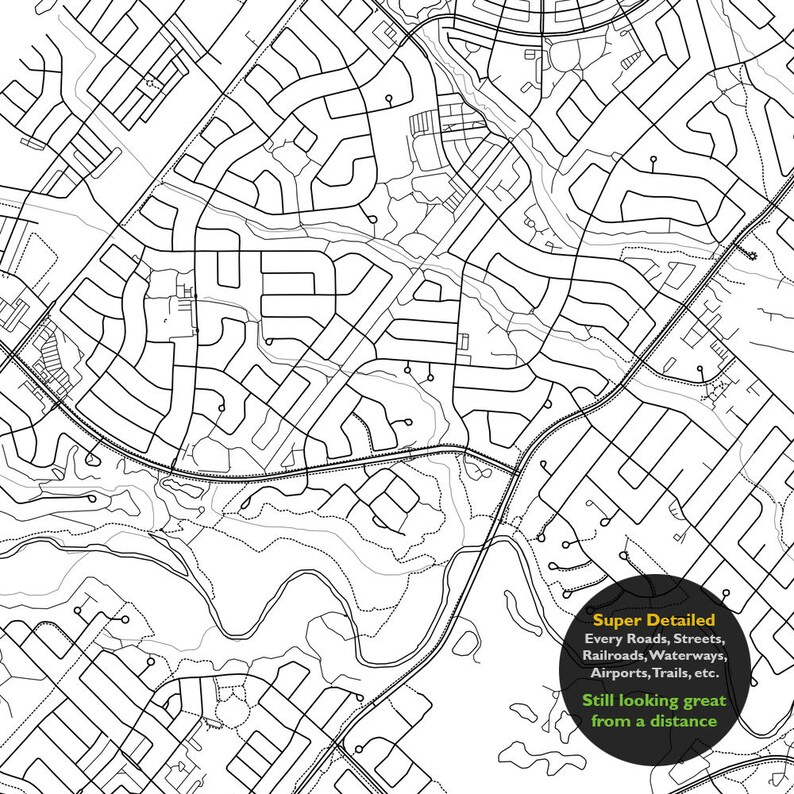 Oakville Map Print Ontario ON Canada Map Art Poster City 