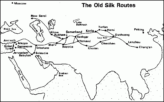 Old Silk Route Silk Route Silk Road Map Silk Road
