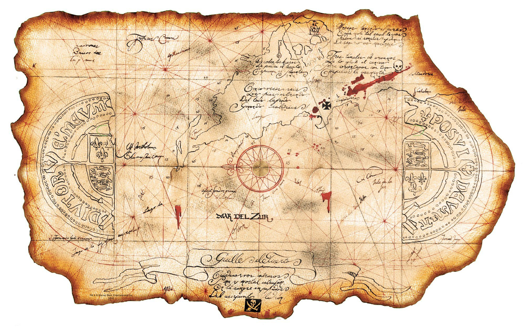 One Eyed Willie s Treasure Map From Goonies Pirate 