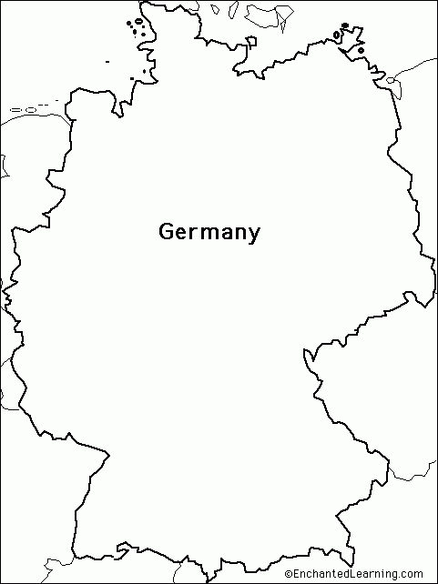 Outline Map Research Activity 1 Germany 