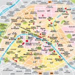 Paris Arrondissement Map With Detailed Information On Top