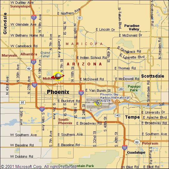 Phoenix City Map Phoenix Arizona City Map Map Area Map