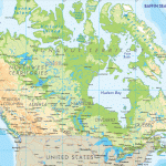 Physical Map Of Canada Ezilon Maps