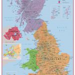 Primary UK Wall Map Political Poster Print Art Map Choose