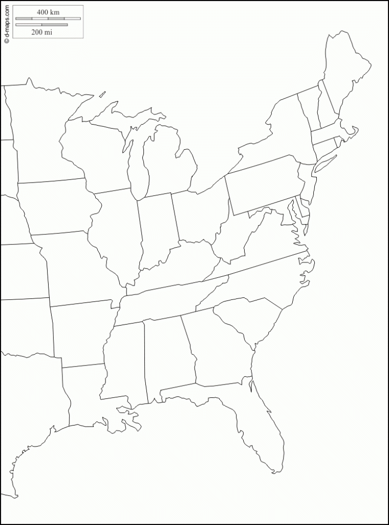 Printable Blank Map Of Eastern United States Printable 