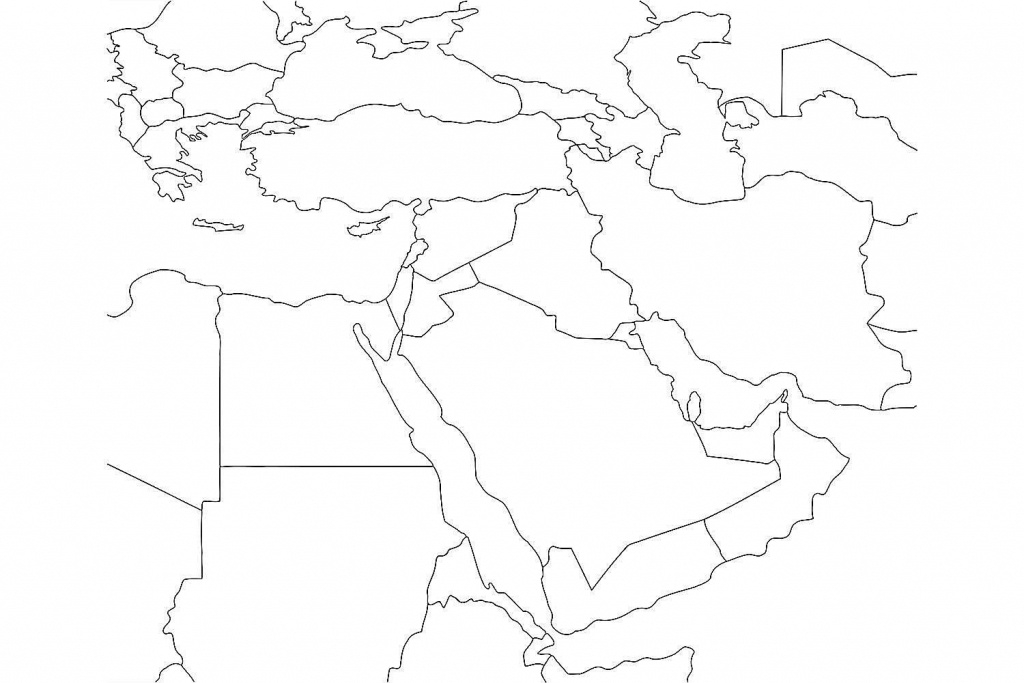 Printable Blank Map Of Middle East Printable Maps