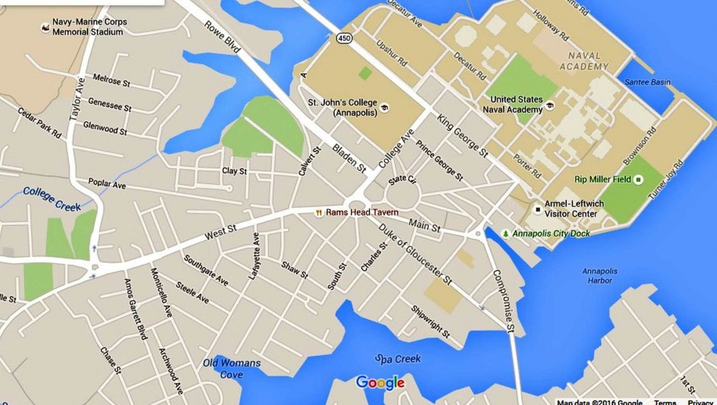 Printable Map Of Annapolis Md Free Printable Maps