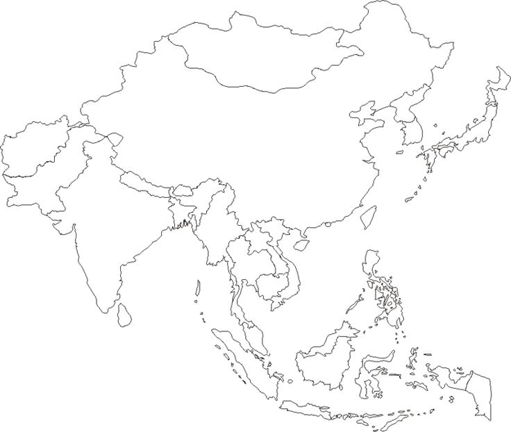 Printable Map Of Asia 2 Asia Map World Map Outline 